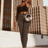 "Fahari" Marshmallow Citrus Circle Crossbody Bag