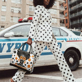 "Fahari" Marshmallow Citrus Leather Handbag