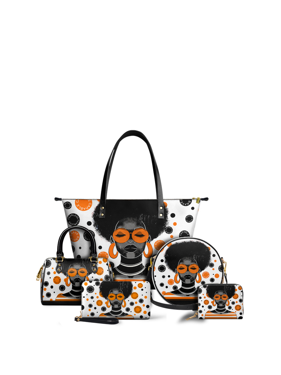 "Fahari" Marshmallow Citrus Leather Tote Bag - DD DEAL