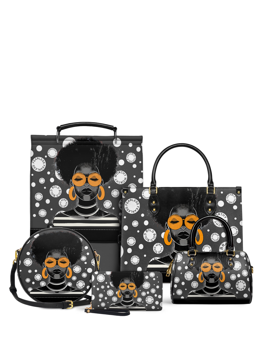 "Fahari" Monochrome Leather Backpack Bundle DD DEAL