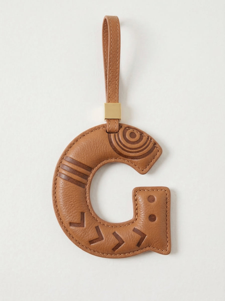 Letter G Leather Charm