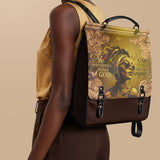 "Godfidence" Leather Backpack