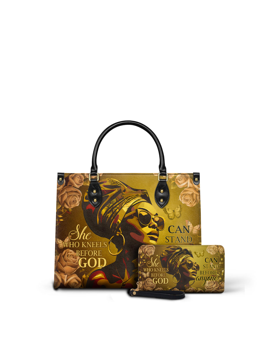 "Godfidence" Leather Handbag Matching Set - DD DEAL