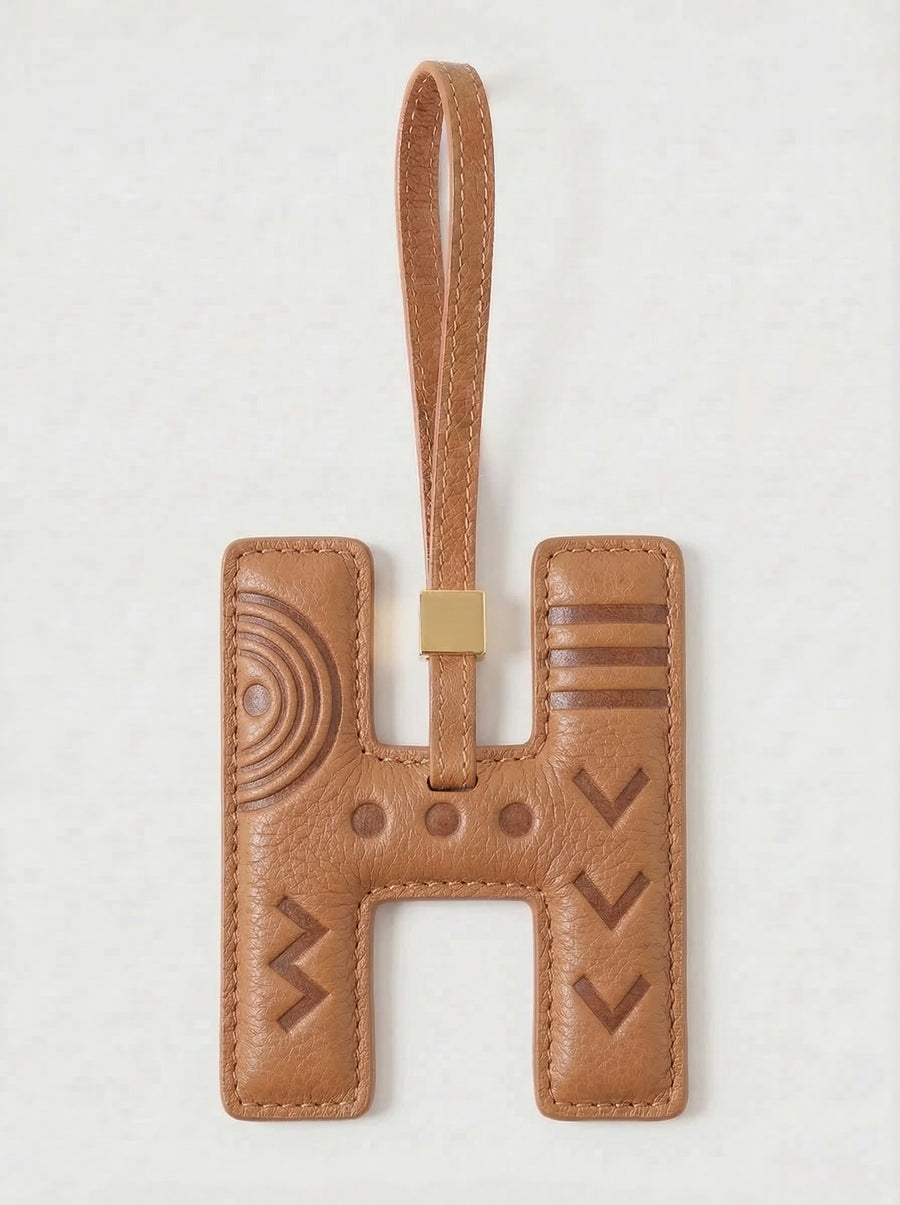 Letter H Leather Charm