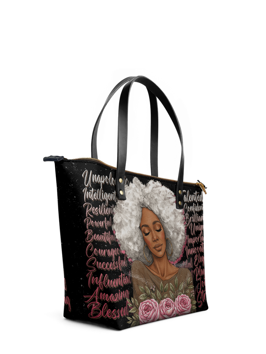"Zalina" Leather Tote Bag