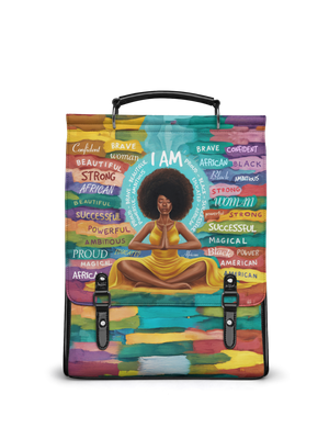 "AfroEssence" Leather Backpack