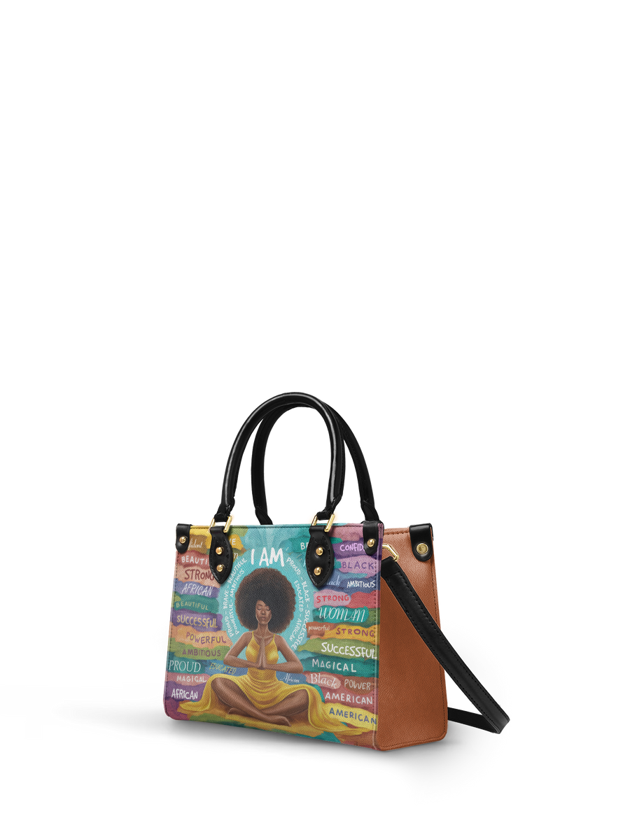 "AfroEssence" Small Leather Handbag