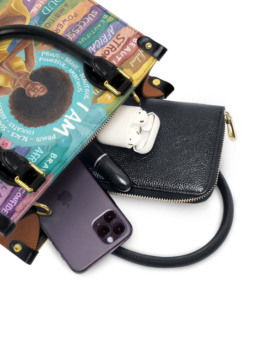 "AfroEssence" Small Leather Handbag