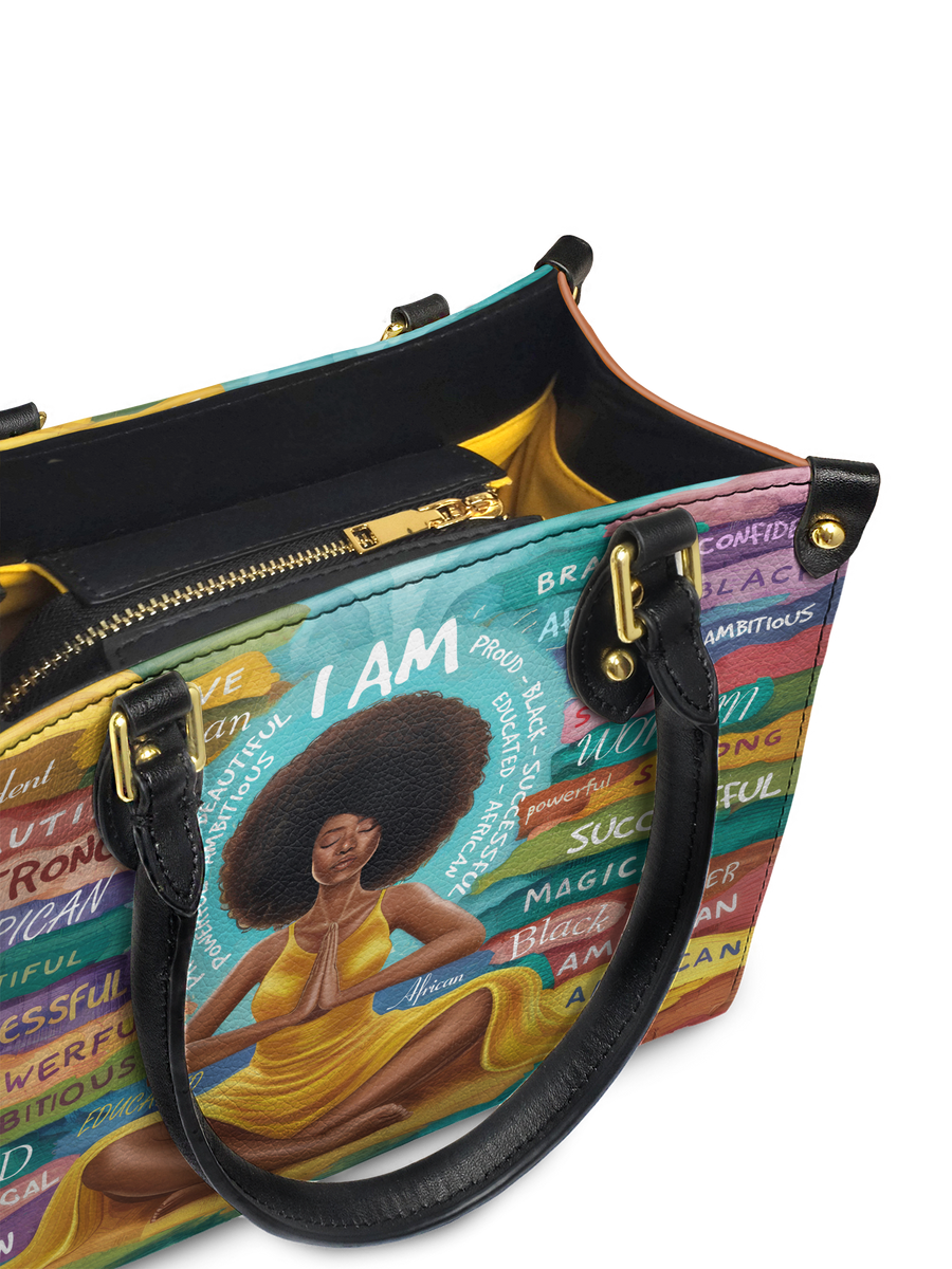 "AfroEssence" Small Leather Handbag