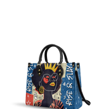 "Aina" Blueberry Snow Leather Handbag Deal