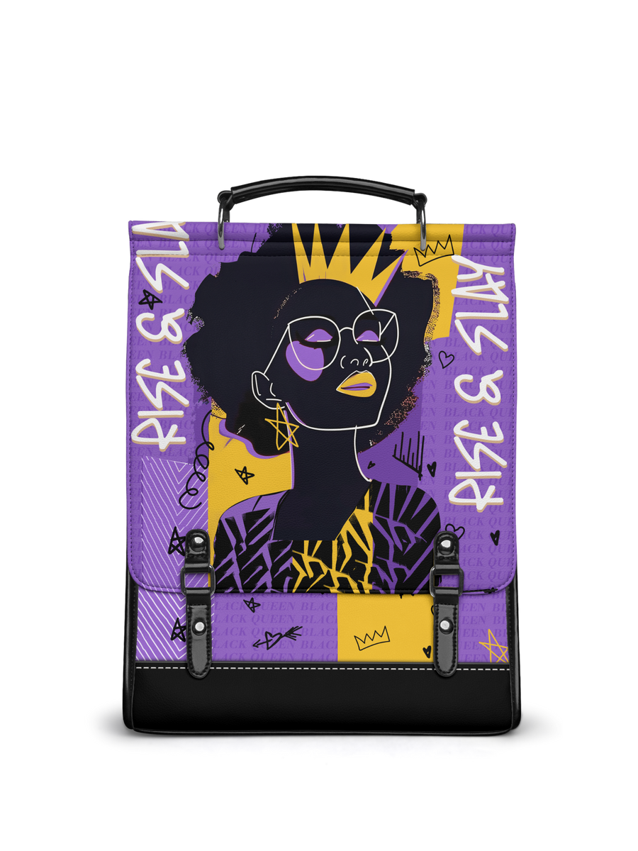 "Aina" Grape Soda Leather Backpack Matching Set - DD DEAL