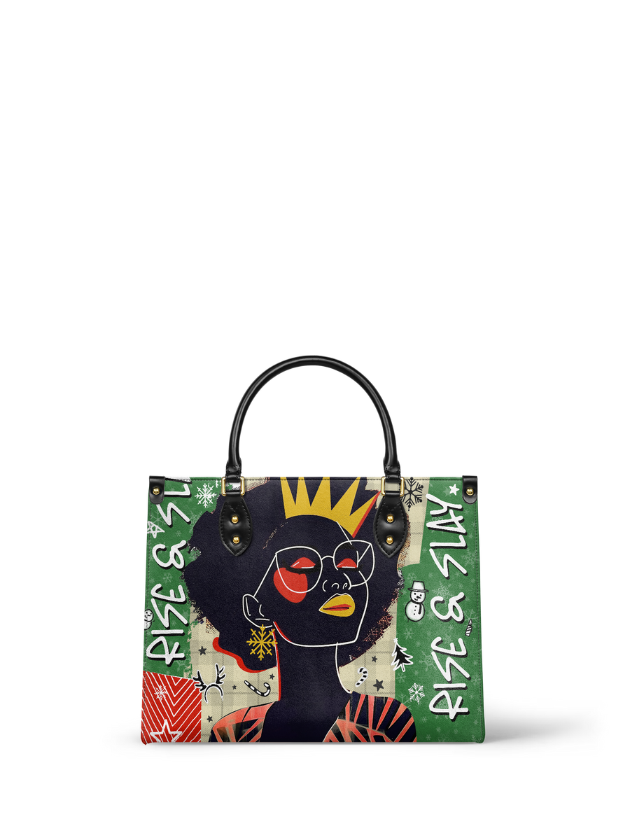 "Aina" Lime Pop Xmas Leather Handbag A250 Deal