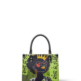 "Aina" Lime Pop Small Leather Handbag Deal