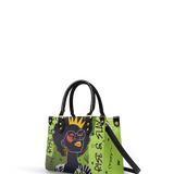 "Aina" Lime Pop Small Leather Handbag Deal