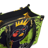 "Aina" Lime Pop Small Leather Handbag Deal