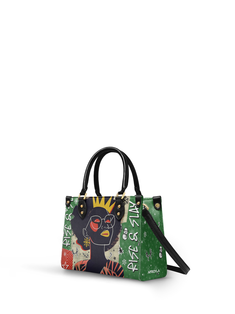 "Aina" Lime Pop Xmas Small Leather Handbag