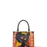 "Aina" Orange Sorbet Small Leather Handbag Deal