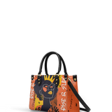 "Aina" Orange Sorbet Small Leather Handbag Deal