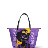 "Aina" Grape Soda Leather Tote Bag Deal