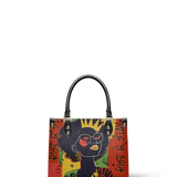 "Aina" Flame Red Small Leather Handbag Deal
