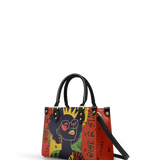 "Aina" Flame Red Small Leather Handbag Deal