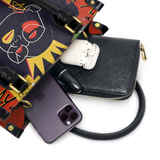 "Aina" Flame Red Small Leather Handbag Deal