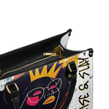 "Aina" Rise & Slay White Leather Handbag