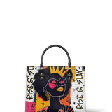 "Aina" Rise & Slay White Leather Handbag