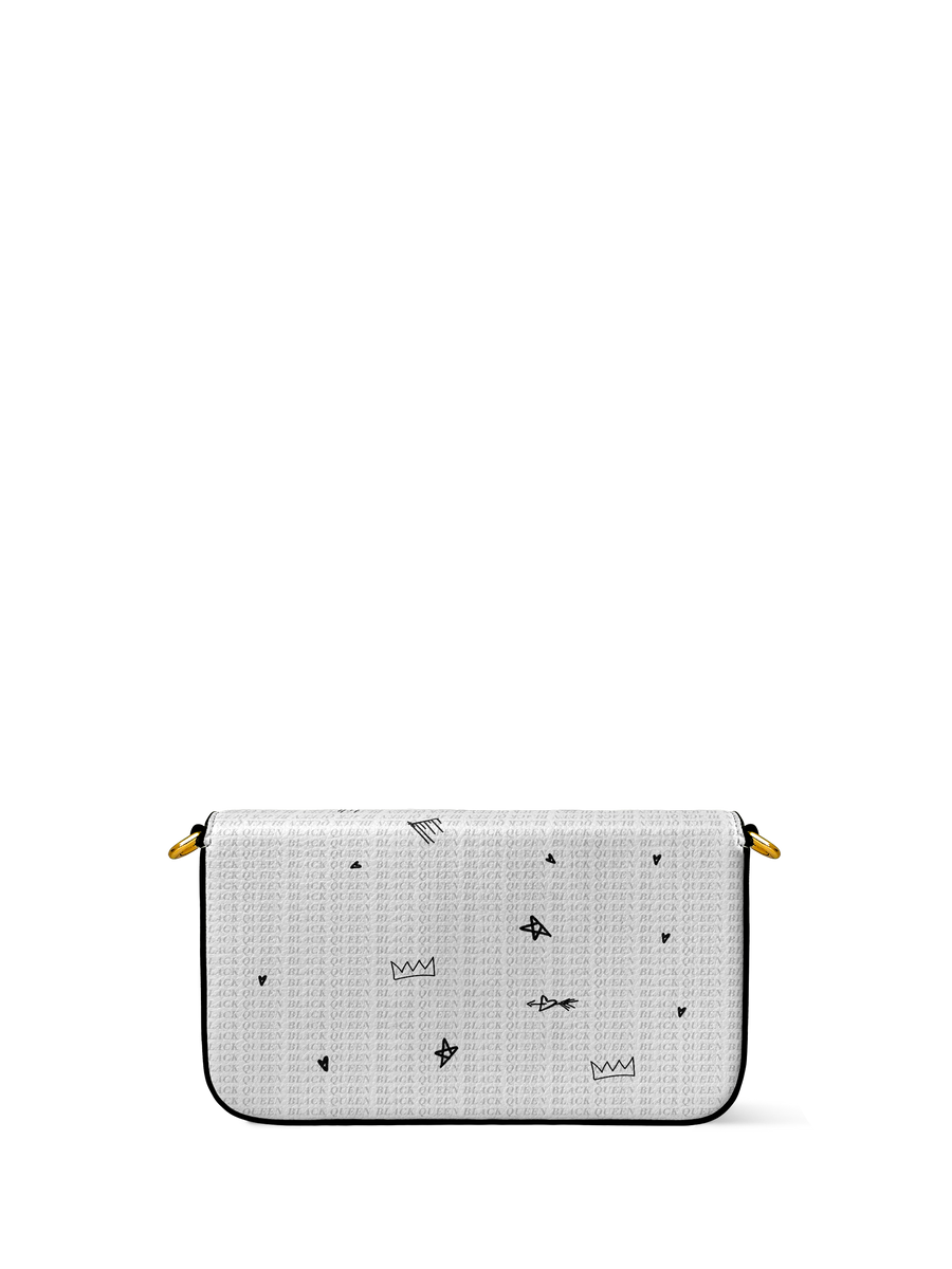 "Aina" Coconut White Envelope Chain Crossbody Bag