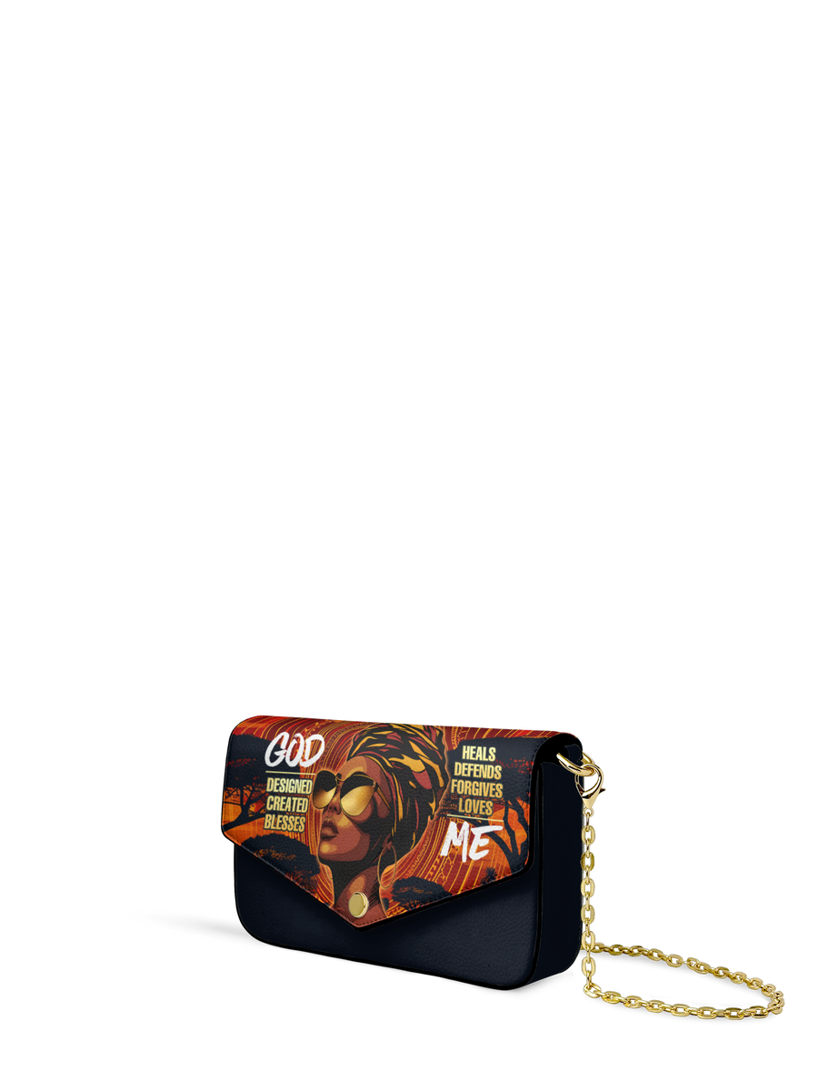 "Aseda" Envelope Chain Crossbody Bag