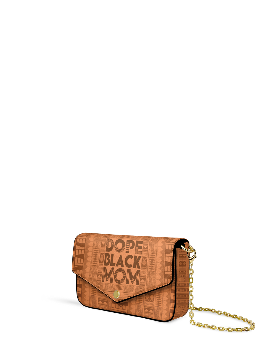 "Dope Black Mom" Envelope Chain Crossbody Bag