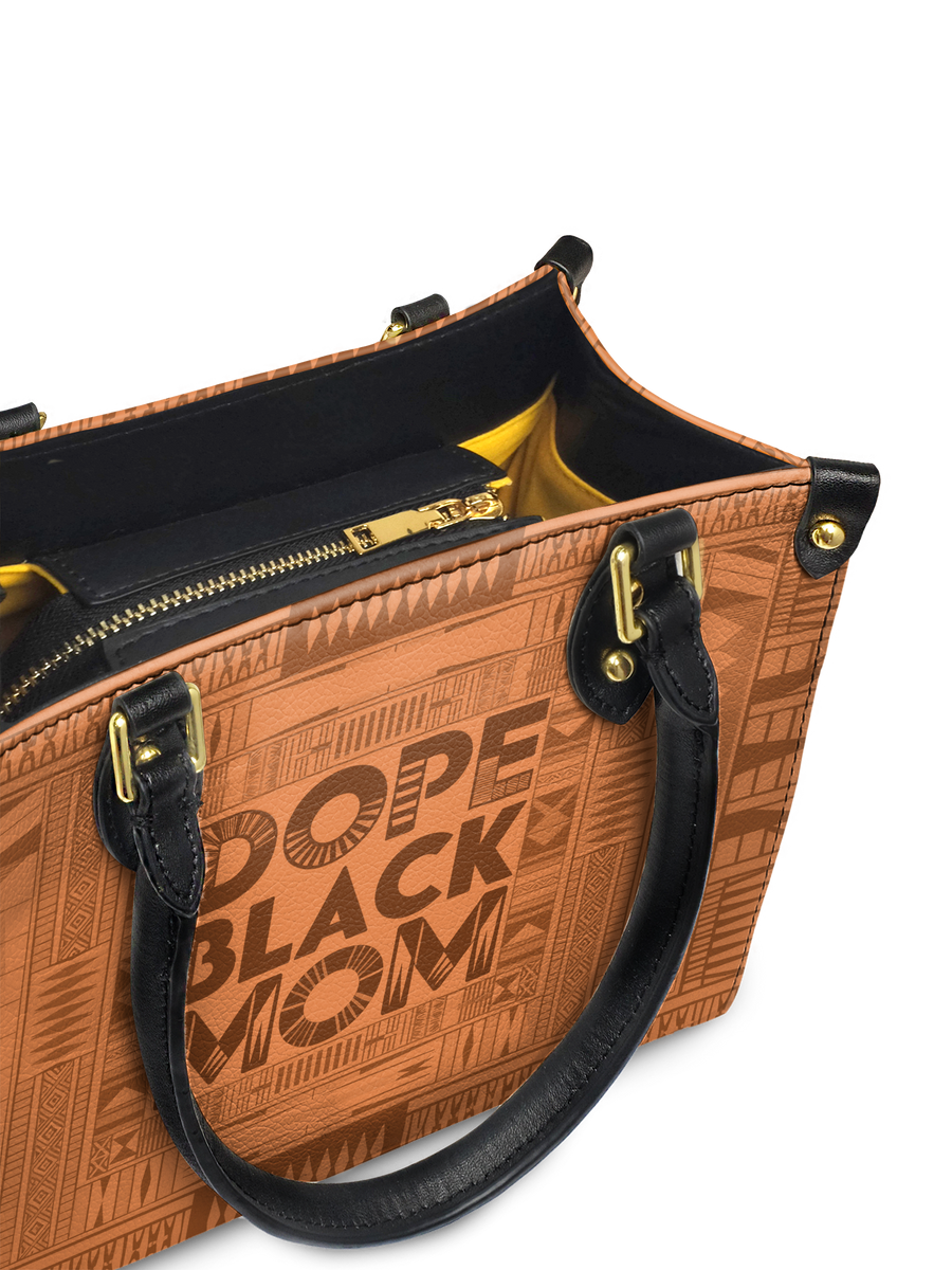"Dope Black Mom" Small Leather Handbag