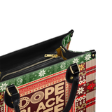 "Dope Black Wife" Frosted Pine Leather Handbag