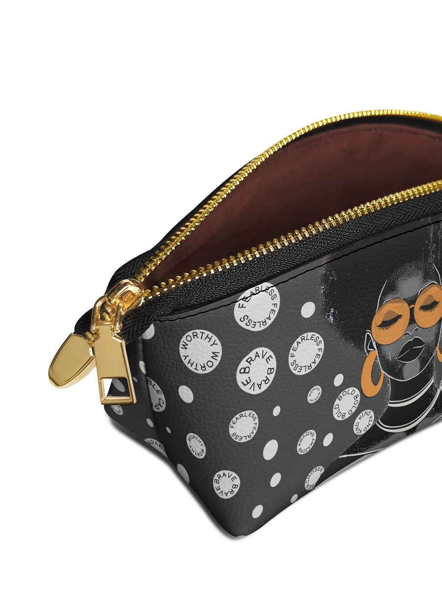 "Fahari" Monochrome Eclipse Makeup Bag