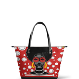 "Fahari" Strawberry Pop Leather Tote Bag Deal