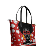 "Fahari" Strawberry Pop Leather Tote Bag