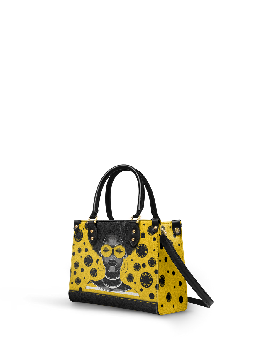 "Fahari" Marigold Pop Small Leather Handbag