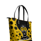 "Fahari" Marigold Pop Leather Tote Bag