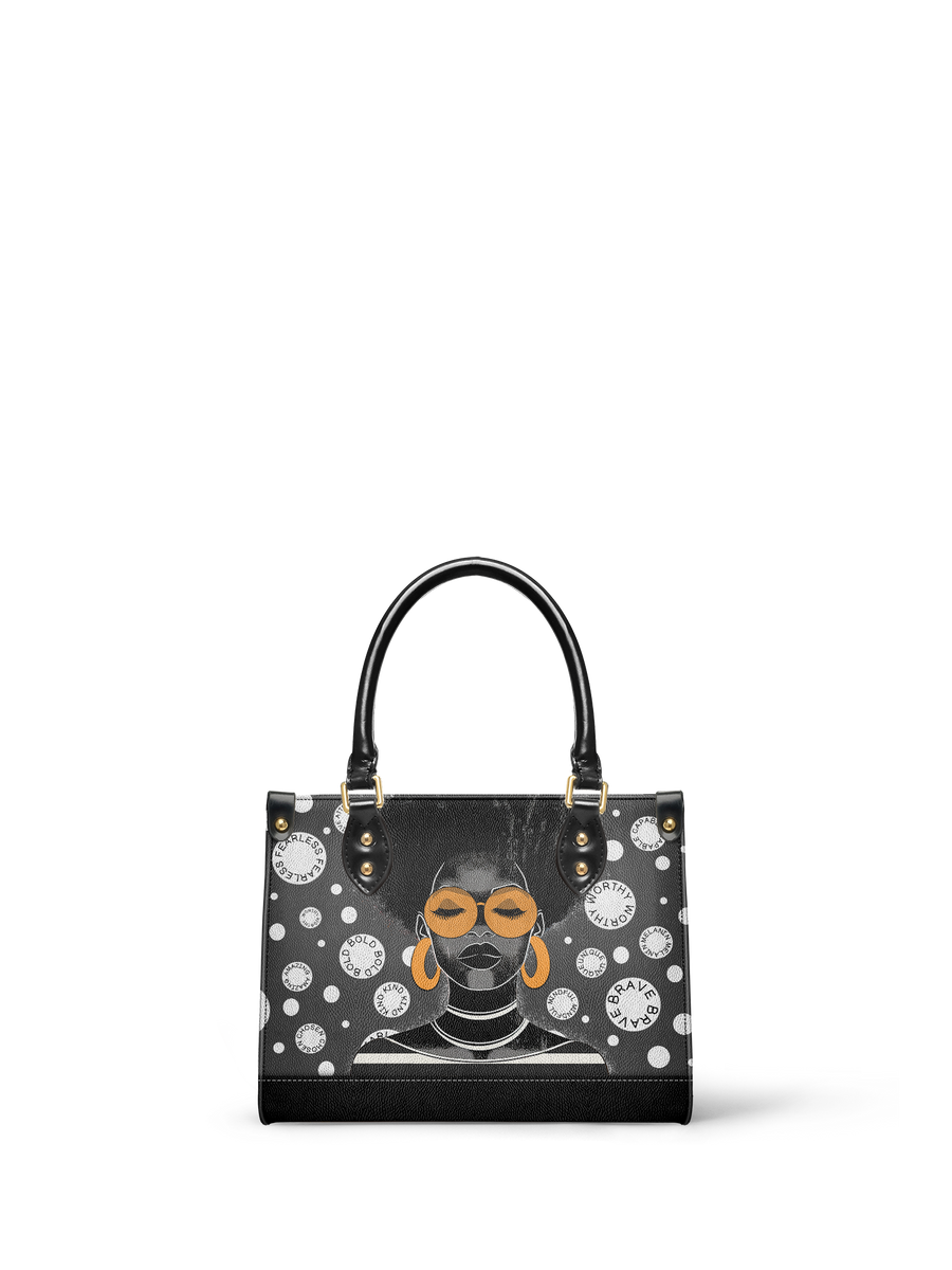 "Fahari" Monochrome Small Leather Handbag A250 Deal