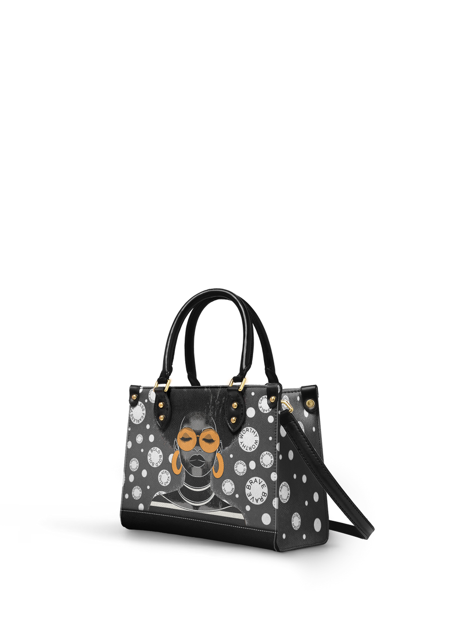 "Fahari" Monochrome Small Leather Handbag Matching Set - DD DEAL
