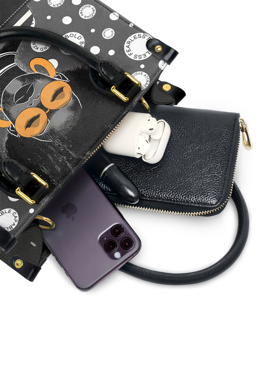 "Fahari" Monochrome Small Leather Handbag