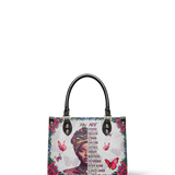 "Imani" Dove White Small Leather Handbag Deal