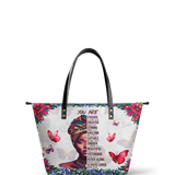 "Imani" Dove White Leather Tote Bag Deal