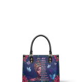 "Imani" Blue Orchid Small Leather Handbag Deal
