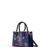 "Imani" Blue Orchid Small Leather Handbag Deal