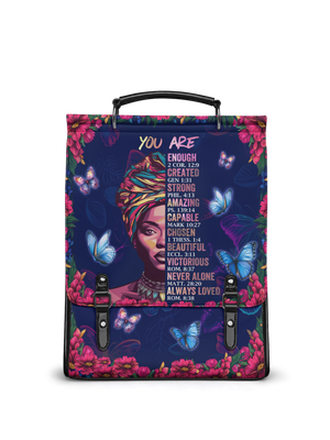 "Imani" Blue Orchid Leather Backpack