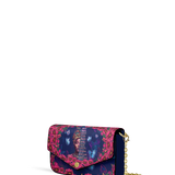 "Imani" Blue Orchid Envelope Chain Crossbody Bag