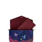 "Imani" Blue Orchid Envelope Chain Crossbody Bag