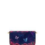 "Imani" Blue Orchid Envelope Chain Crossbody Bag
