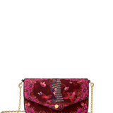 "Imani" Pomegranate Red Envelope Chain Crossbody Bag